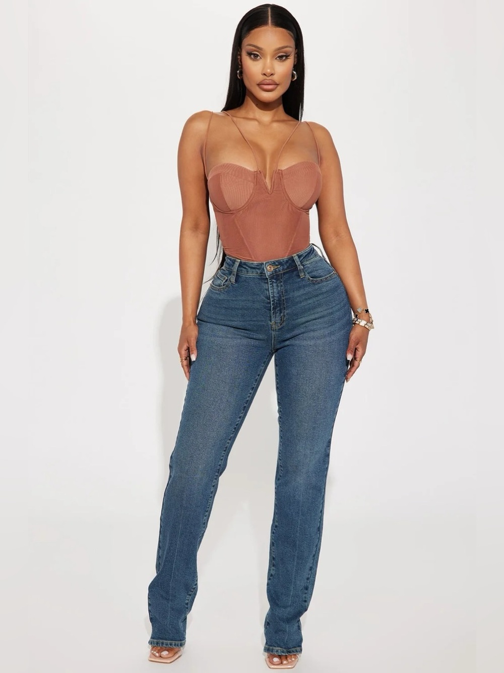 NEW! Fashion Nova 'Second Chance' Slim Straight Low Stretch Denim Jeans